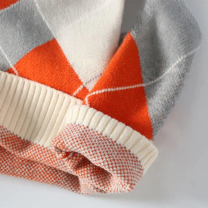 Argyle Vintage Knit Sweater