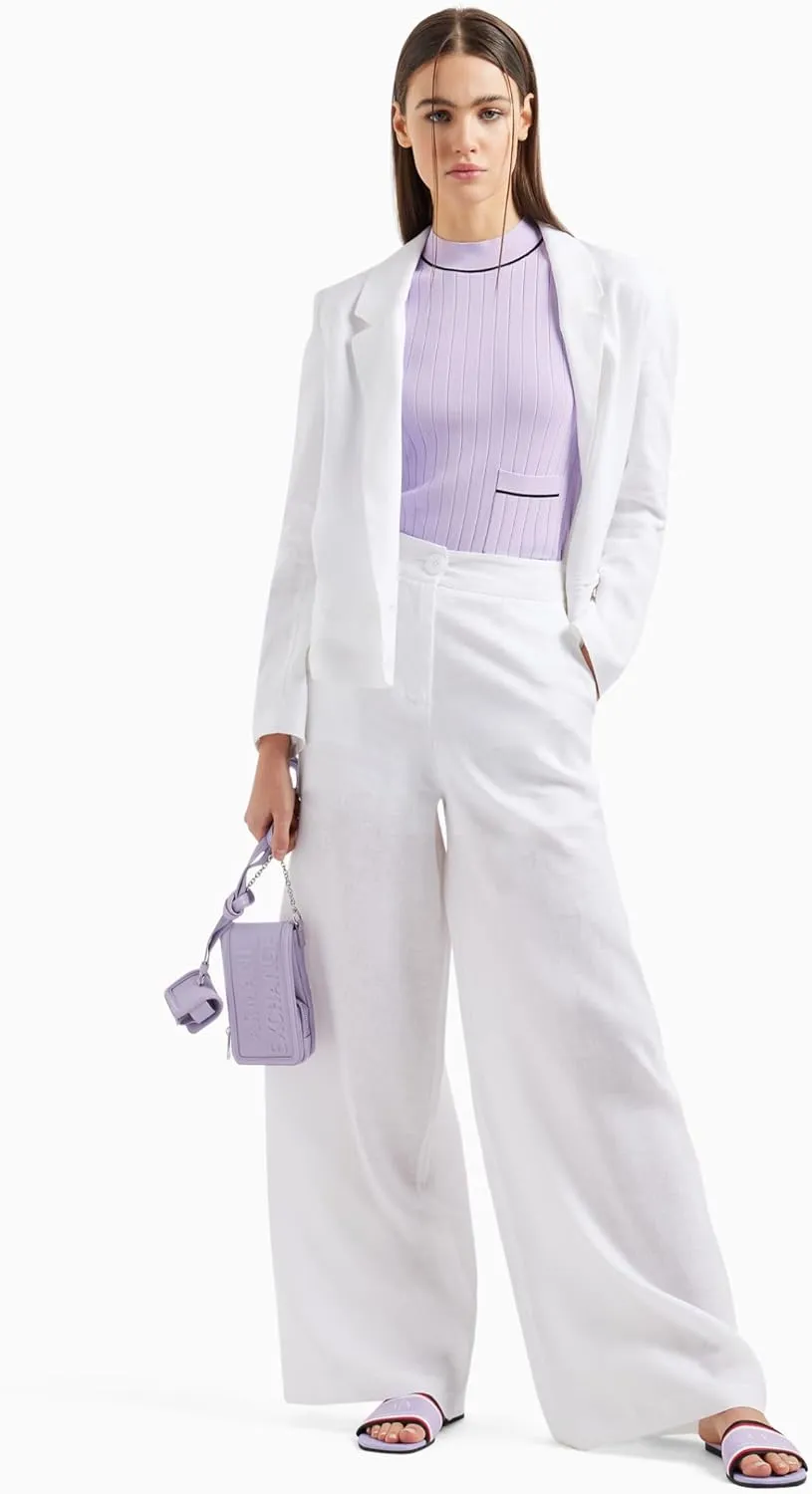 Armani Exchange Women's One Button Relaxed Blazer