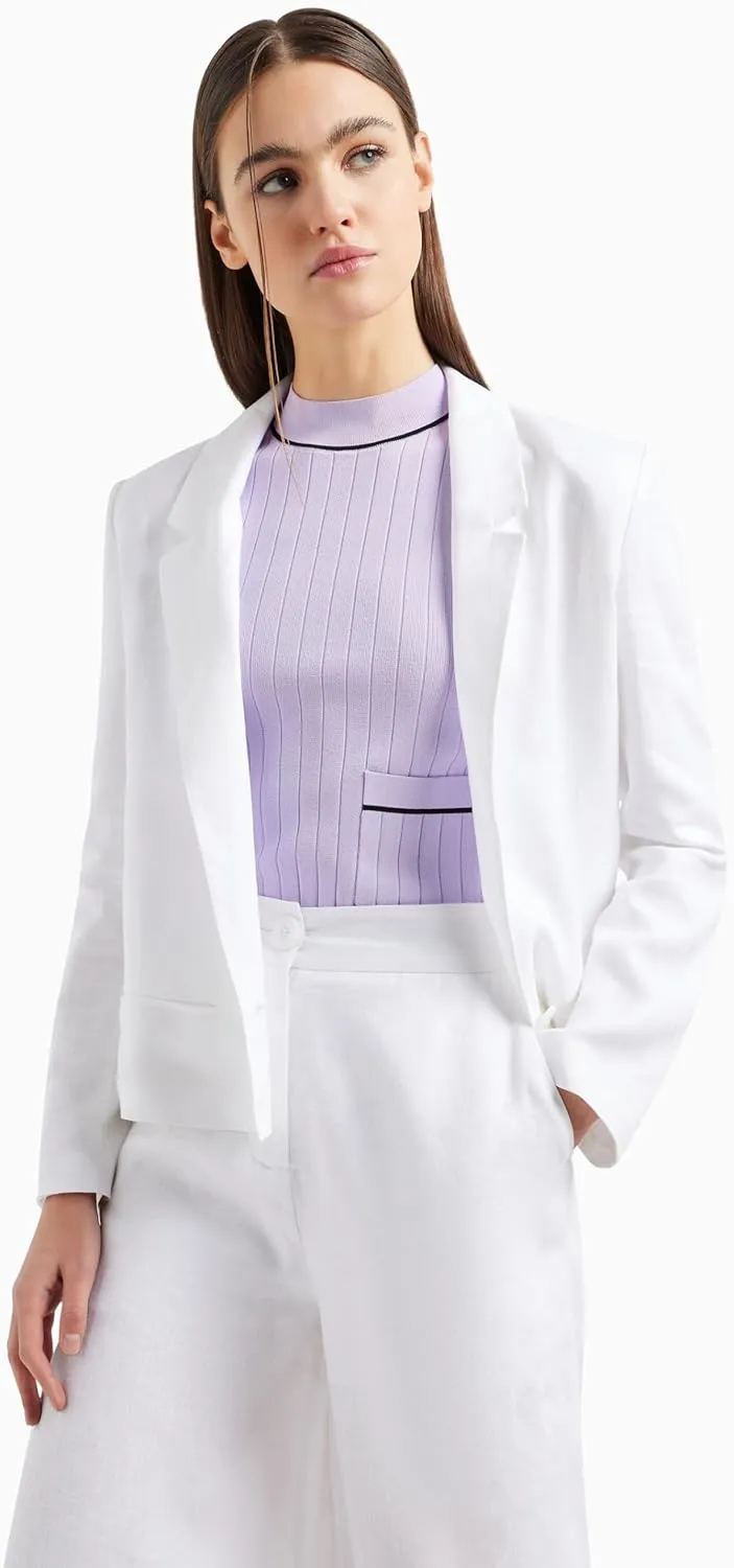 Armani Exchange Women's One Button Relaxed Blazer