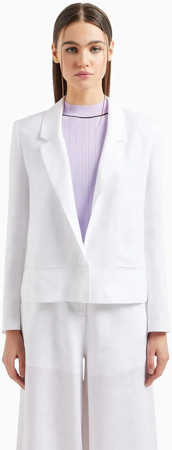 Armani Exchange Women's One Button Relaxed Blazer