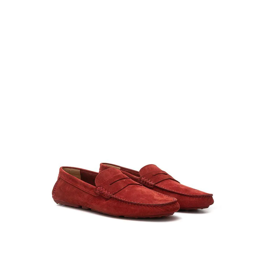 Bally Elegant Bordeaux Leather Loafers for Herre