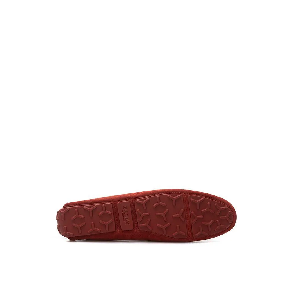 Bally Elegant Bordeaux Leather Loafers for Herre