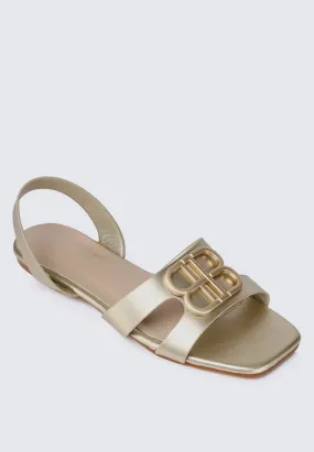 Berenice Comfy Sandals In Gold