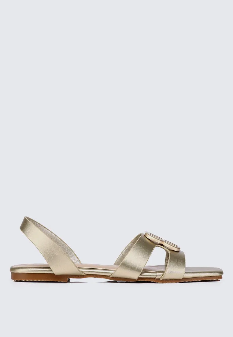 Berenice Comfy Sandals In Gold
