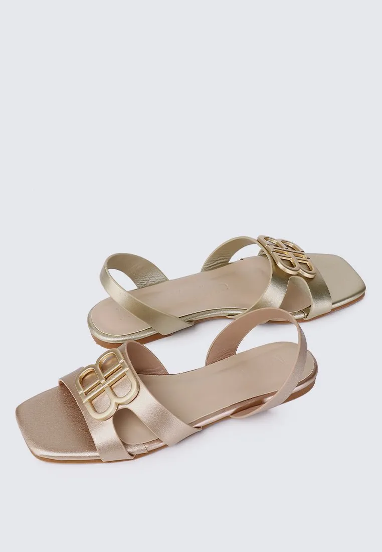 Berenice Comfy Sandals In Gold