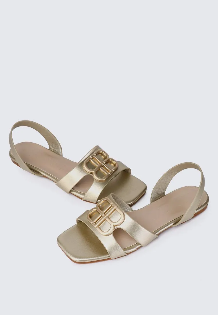 Berenice Comfy Sandals In Gold