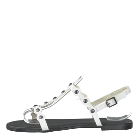 Bitt Leather Studs Sandal 800 - White