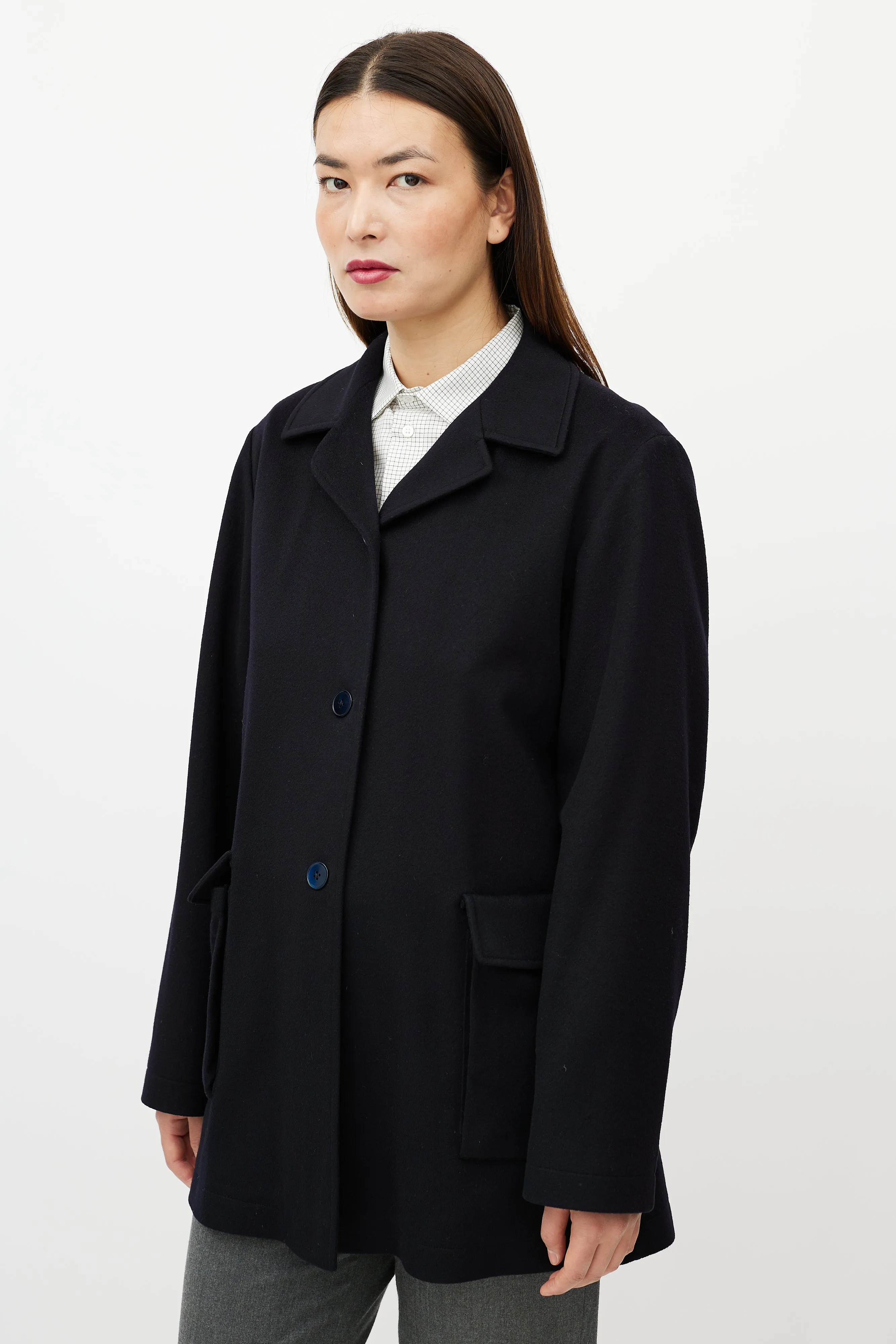 Black Cashmere & Silk Light Jacket