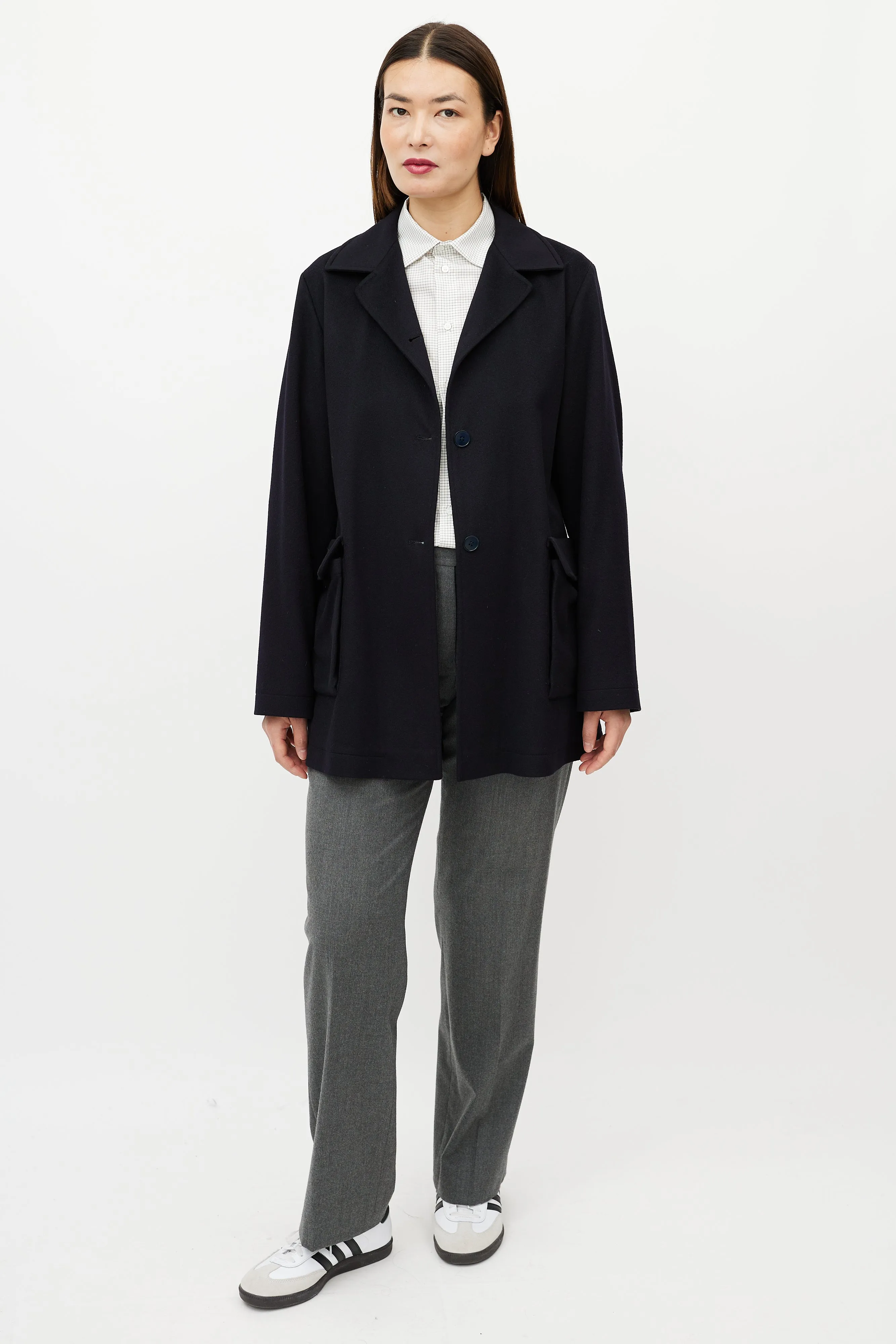 Black Cashmere & Silk Light Jacket