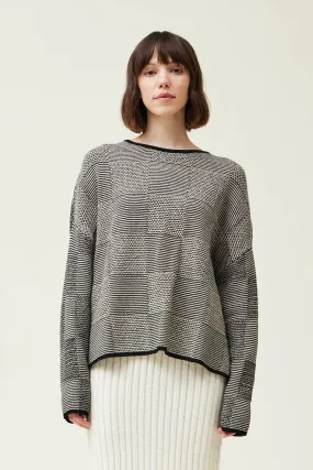 Black Checkered Sweater