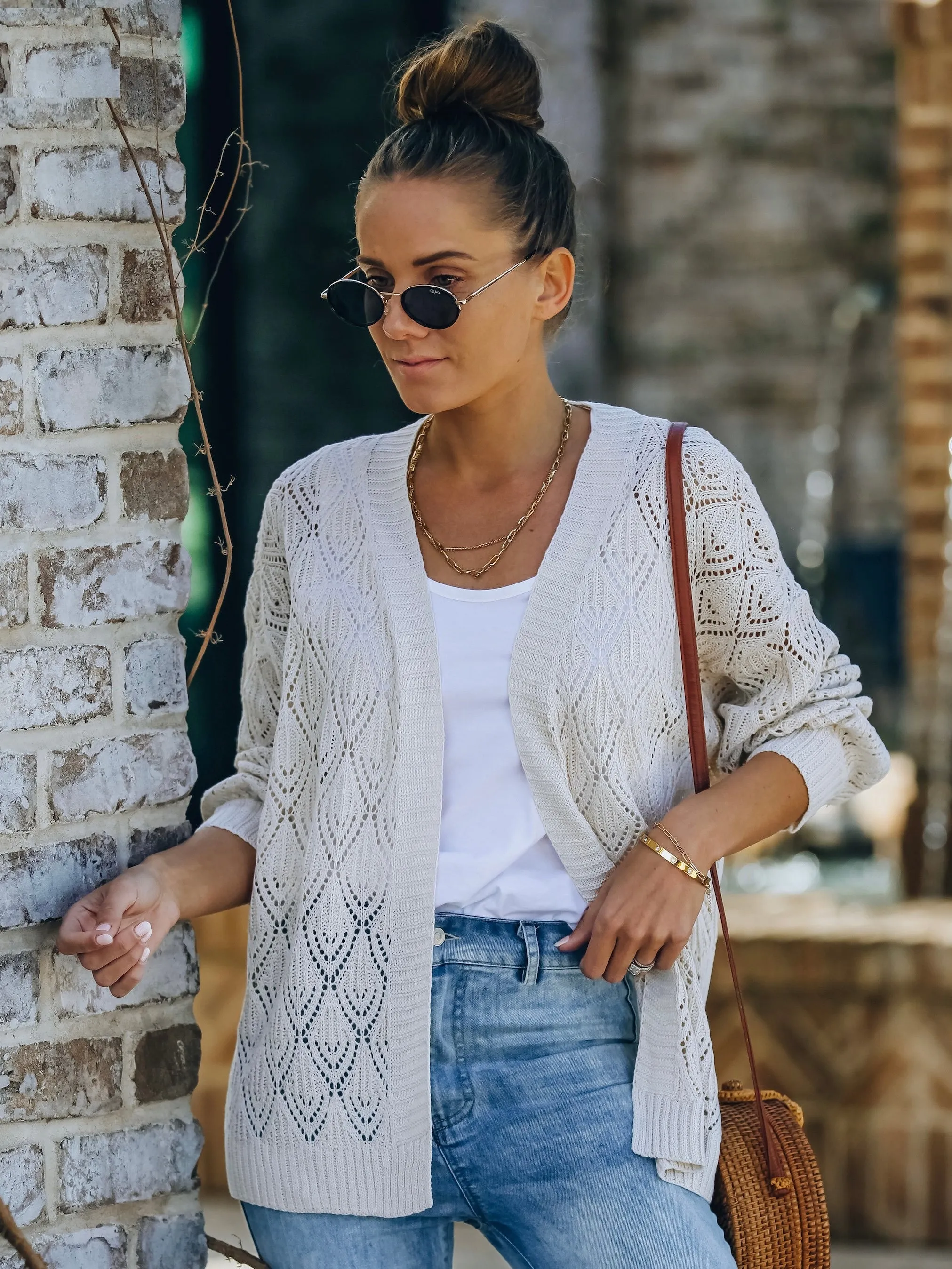 Catalina Eyelet Cardigan