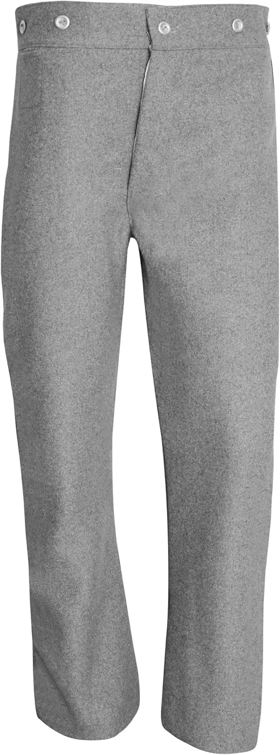 Civil War US Officer's Men '1' inch Trim Trouser-Wool Pants Buff White, Sky Blue