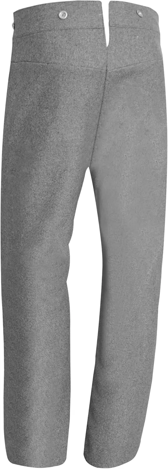 Civil War US Officer's Men '1' inch Trim Trouser-Wool Pants Buff White, Sky Blue