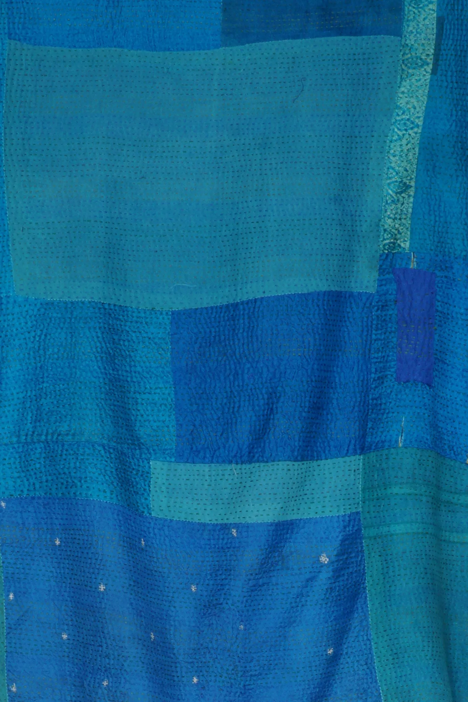 COTTON SILK SW PATCH KANTHA STRAIGHT NECK JKT - ws2058-tuq -