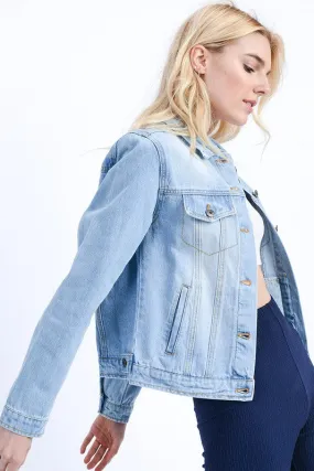 Custom Light Wash Denim Jacket