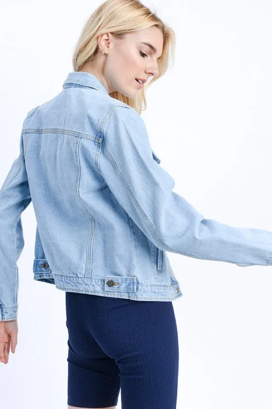 Custom Light Wash Denim Jacket