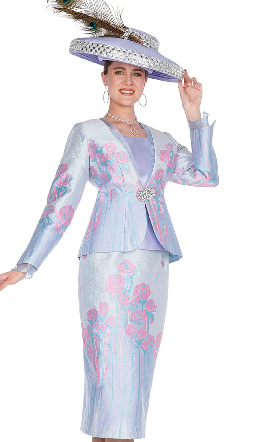 Elite Champagne Church Suit 5817C-Light Blue