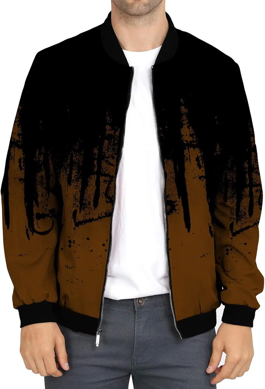 Flight Jackets For Men Full Zip Windbreaker Jacket Light Weight Fashion Heated Coat Big And Tall Cool Jackets