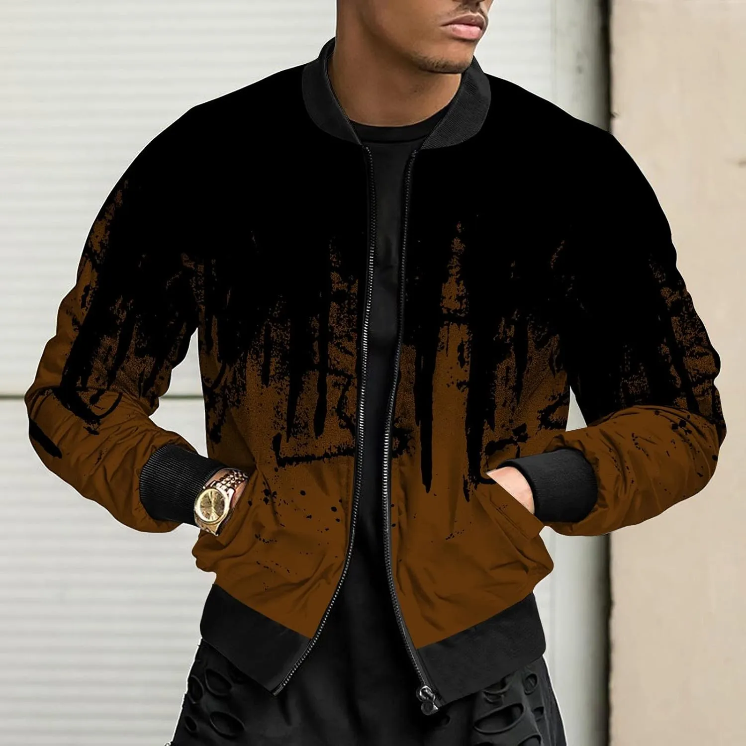 Flight Jackets For Men Full Zip Windbreaker Jacket Light Weight Fashion Heated Coat Big And Tall Cool Jackets