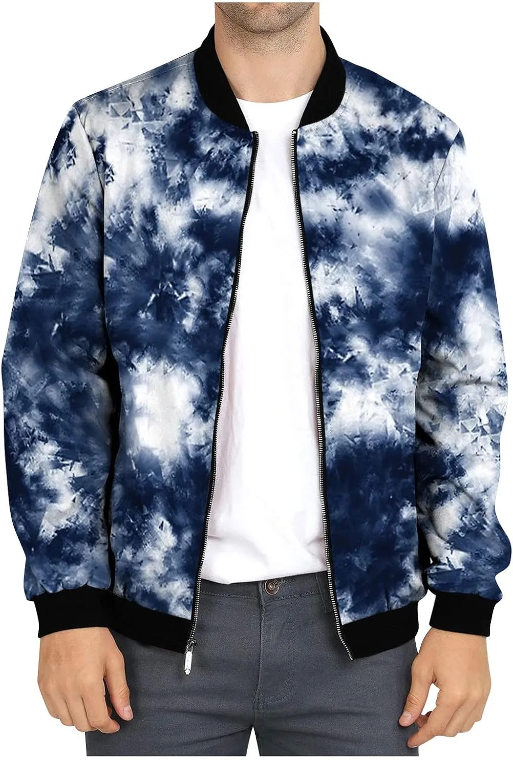 Flight Jackets For Men Full Zip Windbreaker Jacket Light Weight Fashion Warm Coat Big And Tall Outdoor Jackets