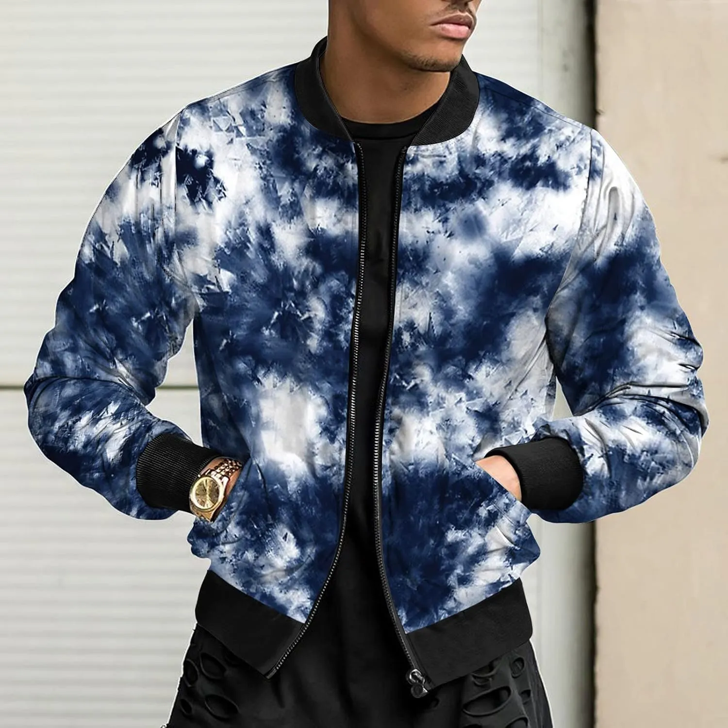 Flight Jackets For Men Full Zip Windbreaker Jacket Light Weight Fashion Warm Coat Big And Tall Outdoor Jackets
