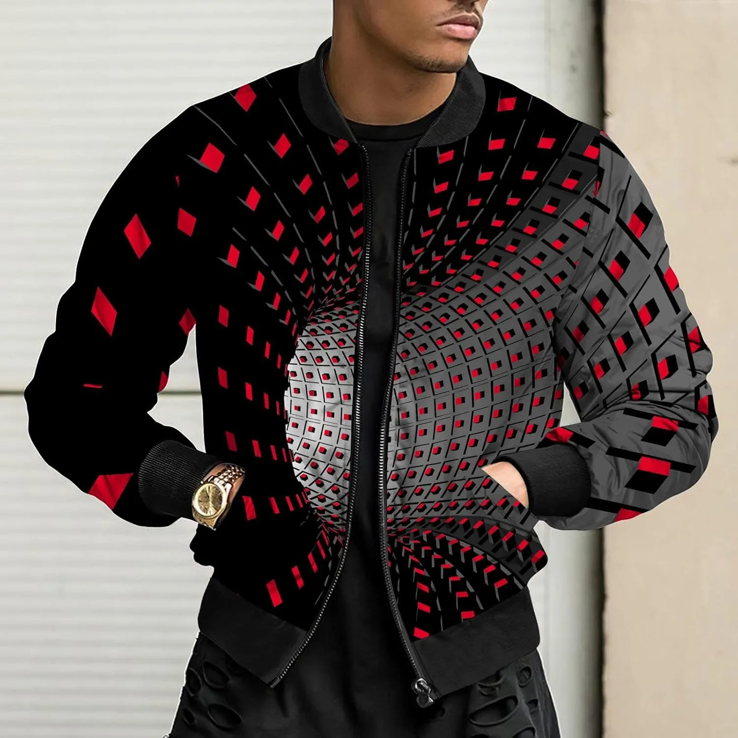 Flight Jackets For Men Full Zip Windbreaker Jacket Light Weight Fashion Warm Coat Big And Tall Outdoor Jackets