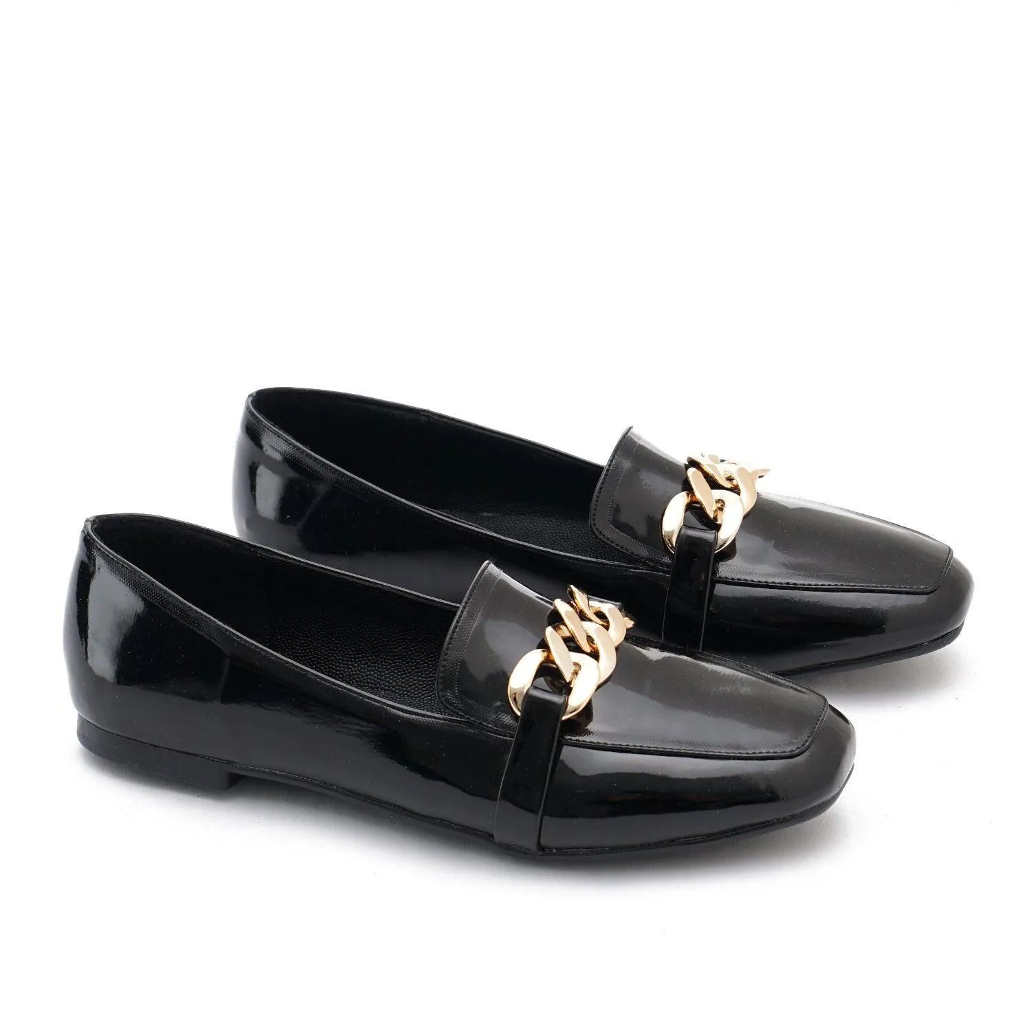 Large Chain Vernis Loafers