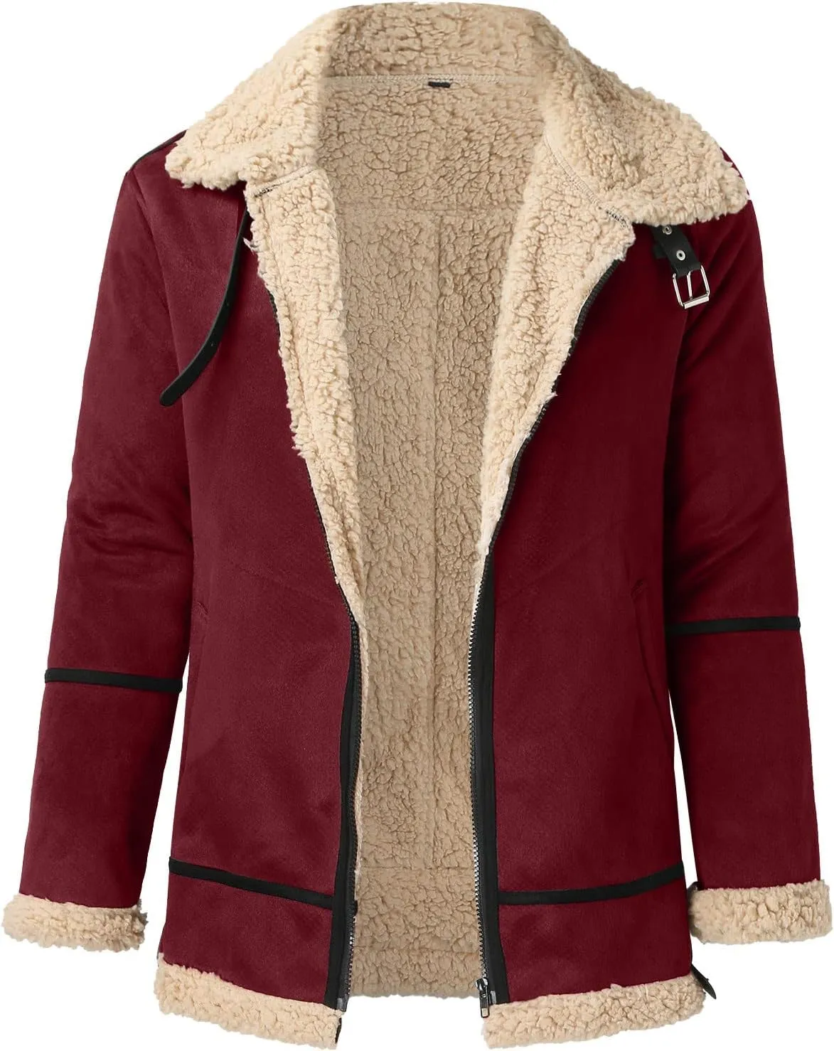 LCMTWX Coats for Men Cottonpadded Jacket Stand Collar Knitted Splice Sweater Coat Casual Cardigan Stylish Outwear Men's