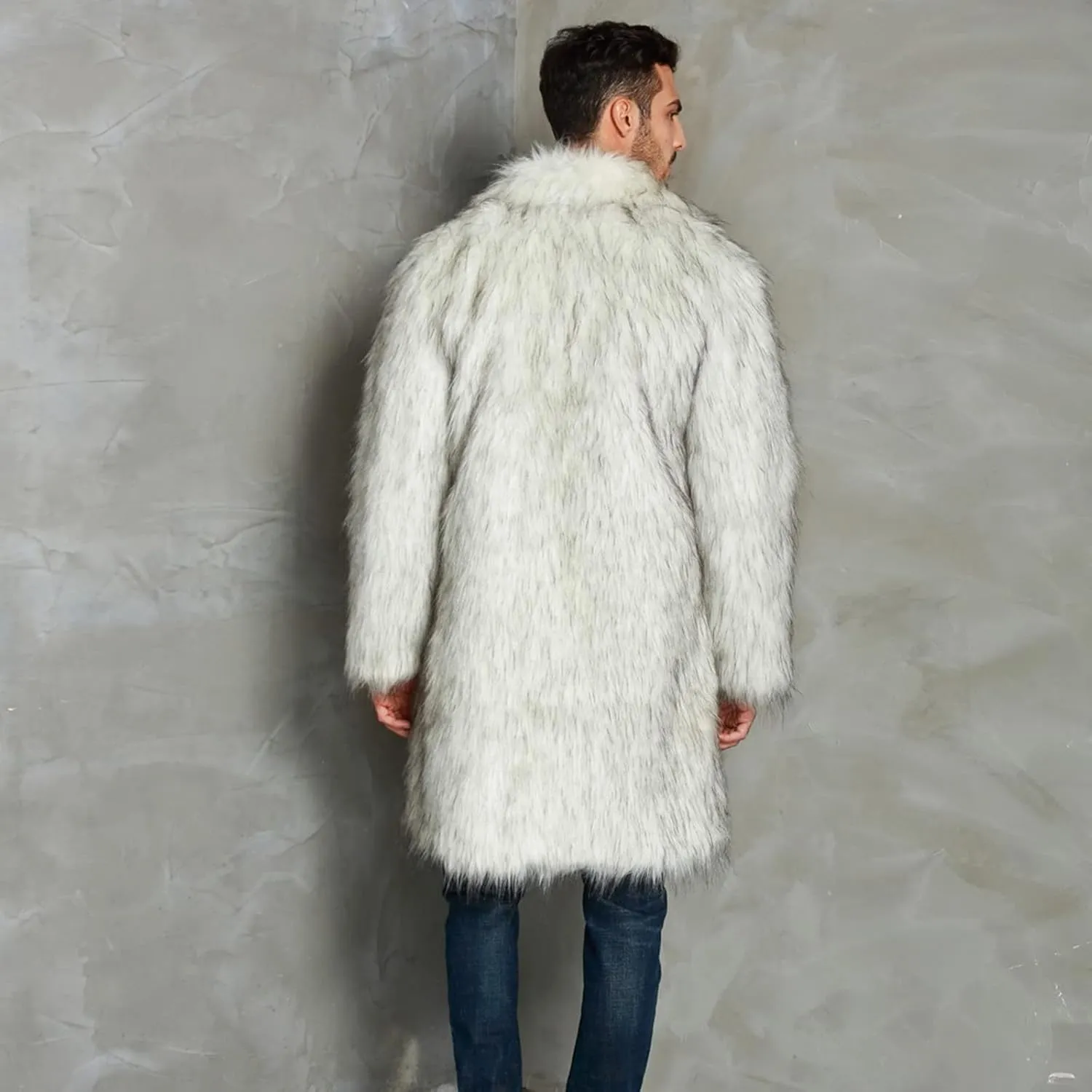 LCMTWX Men's Winter Jacket Windproof Stand Collar Knitted Splice Sweater Coat Casual Cardigan Stylish Outwear Coats for