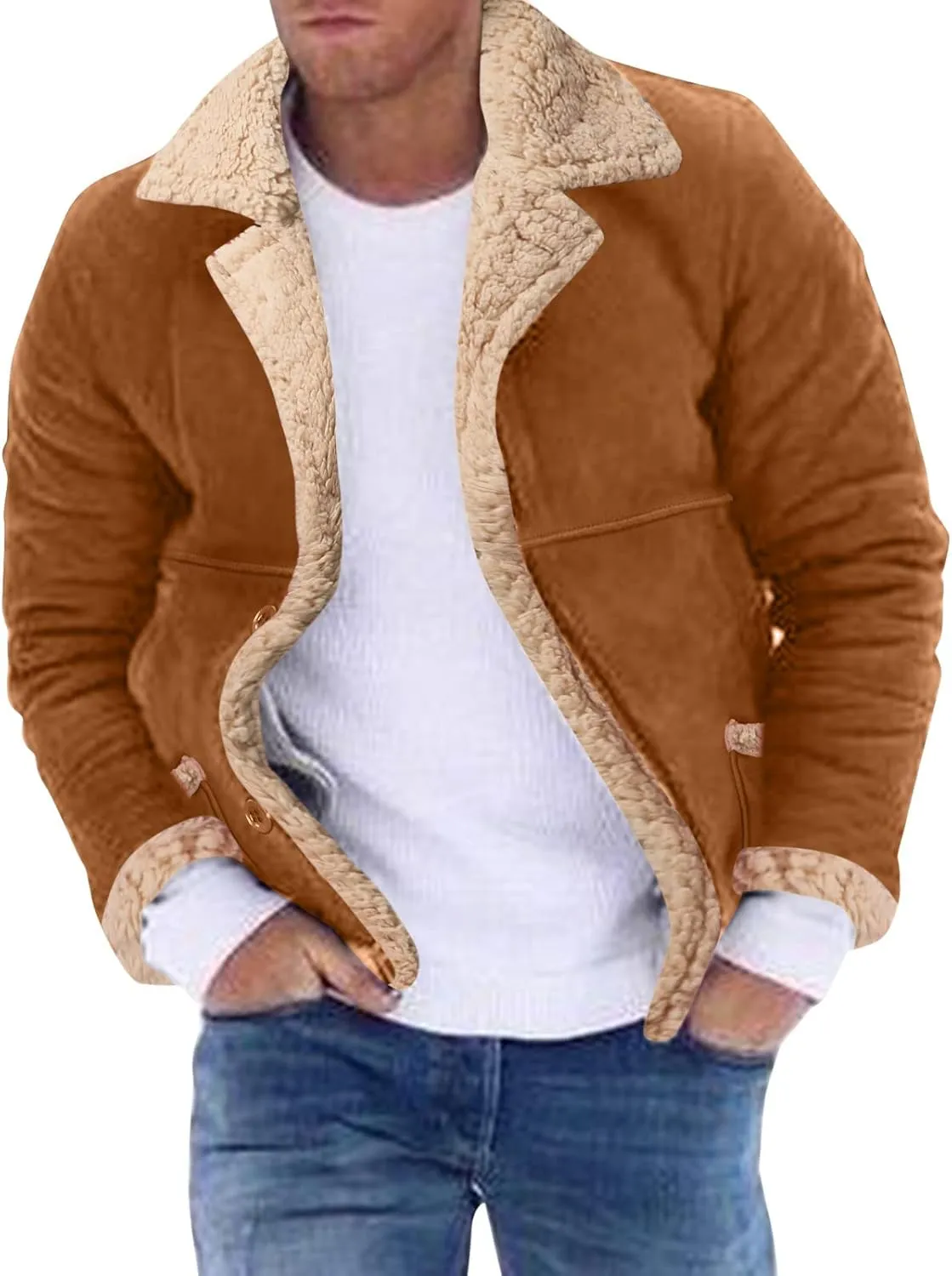 LCMTWX Winter Coats for Men Jackets Coat Leisure Plus Size Hat Zip Pocket Cotton-Padded Warm Soft Hooded Jacket Coat