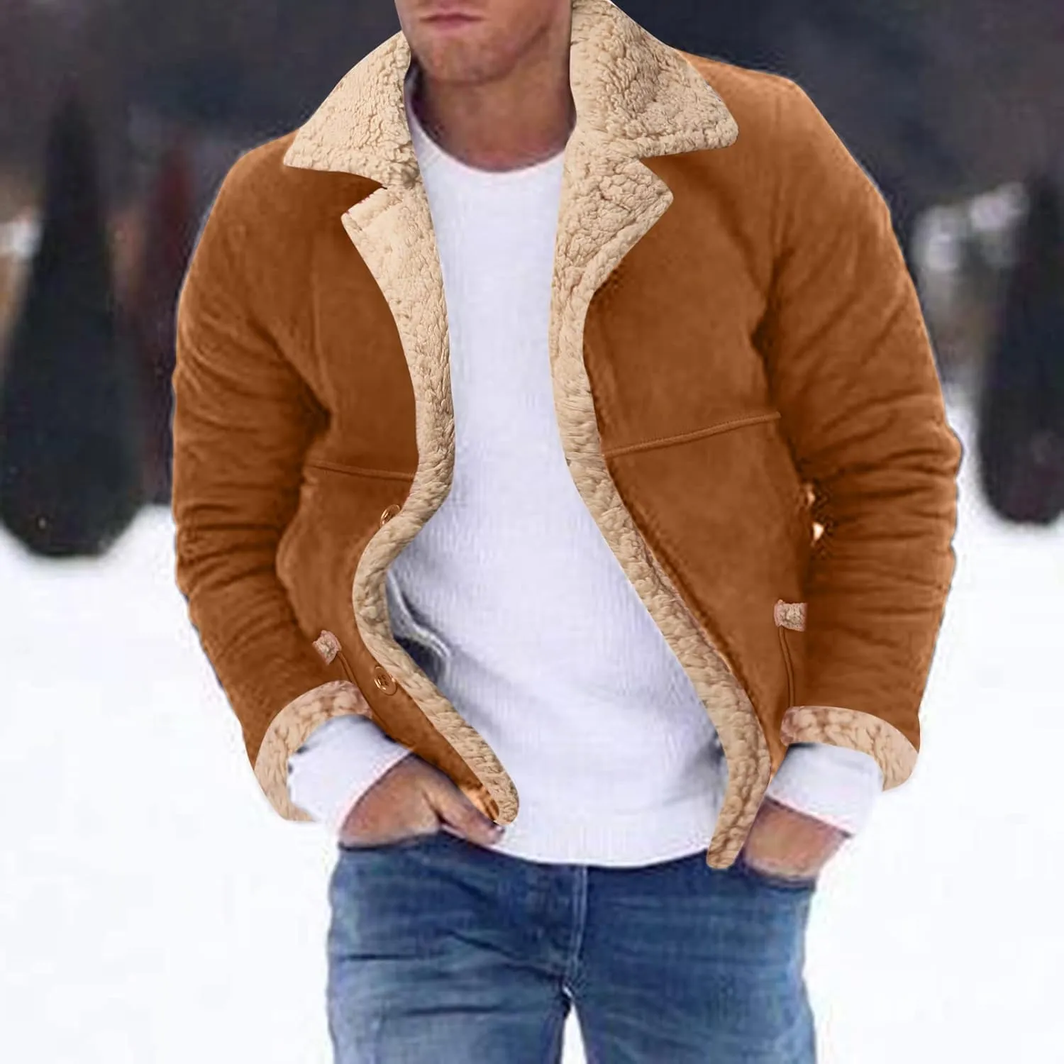 LCMTWX Winter Coats for Men Jackets Coat Leisure Plus Size Hat Zip Pocket Cotton-Padded Warm Soft Hooded Jacket Coat