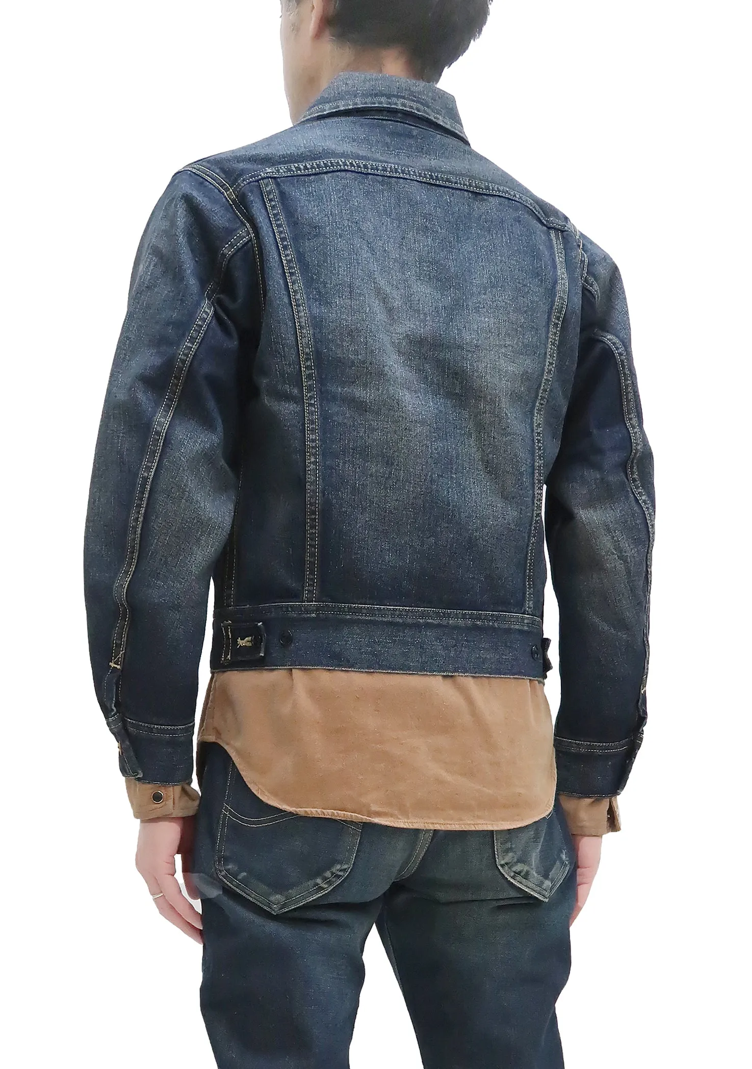 Lee Denim Jacket 101-J Men's Reissue Lee Rider 101J Jacket LM5100 LM5100-526 Pre-Faded-Denim