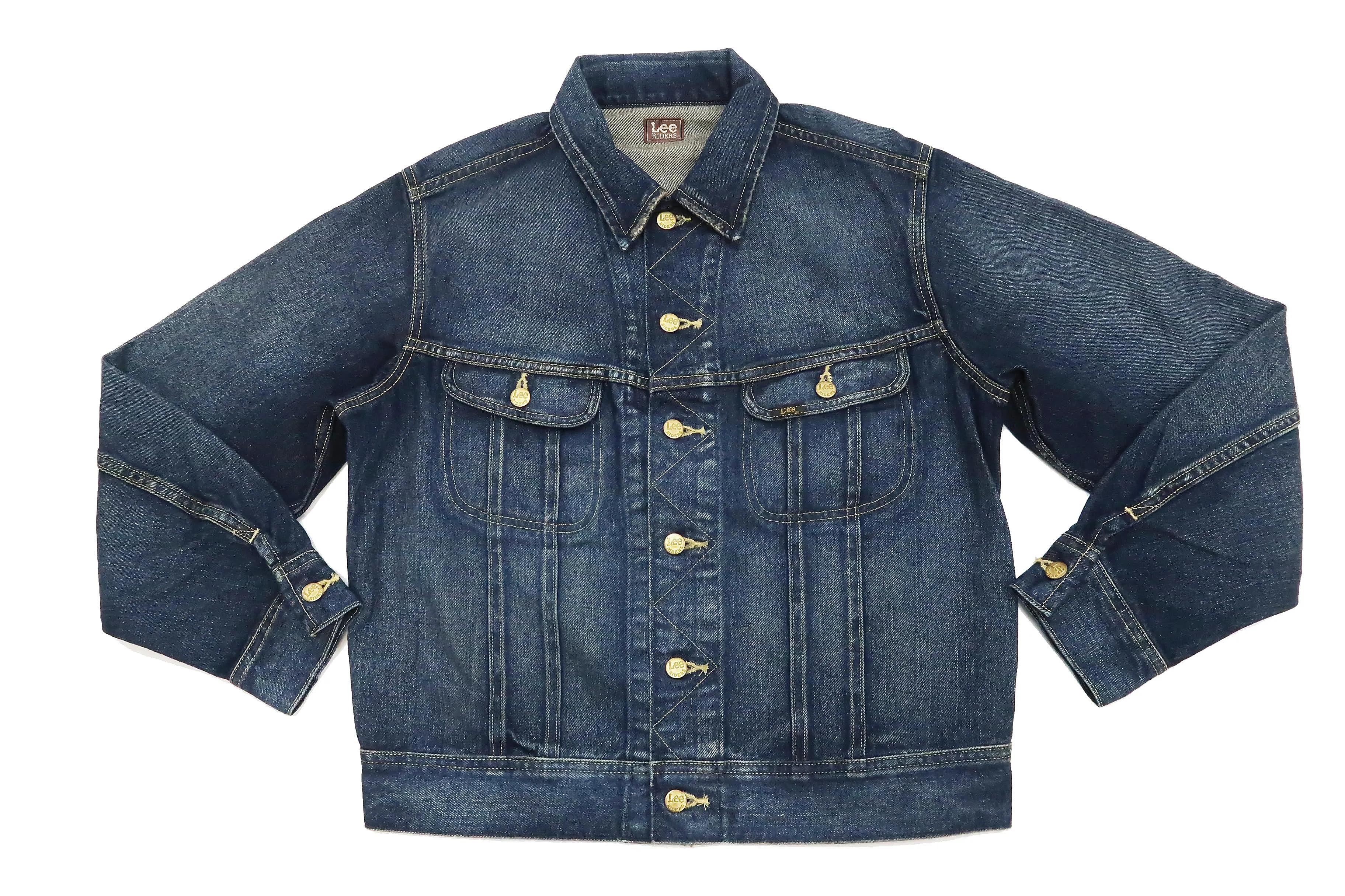 Lee Denim Jacket 101-J Men's Reissue Lee Rider 101J Jacket LM5100 LM5100-526 Pre-Faded-Denim