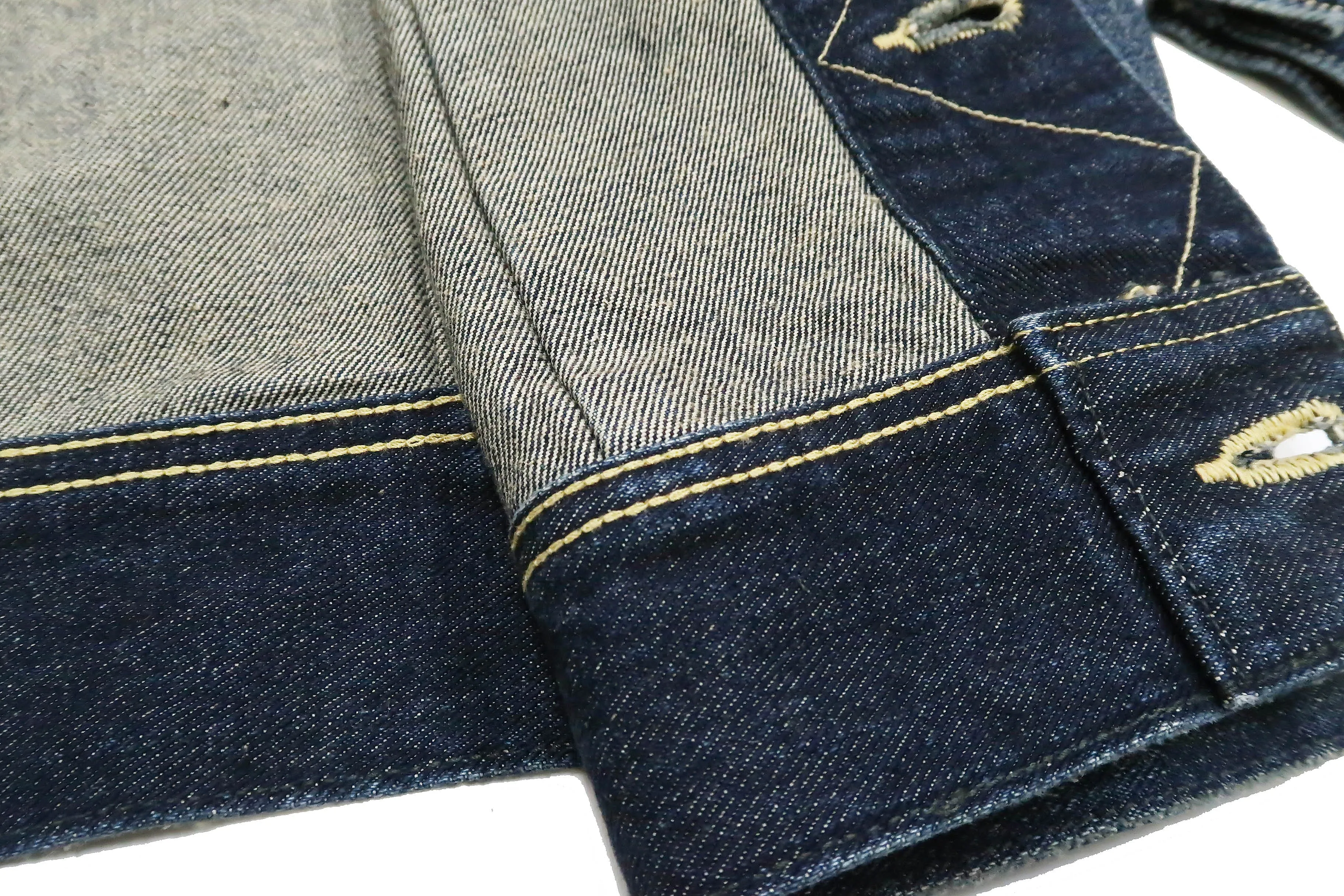 Lee Denim Jacket 101-J Men's Reissue Lee Rider 101J Jacket LM5100 LM5100-526 Pre-Faded-Denim