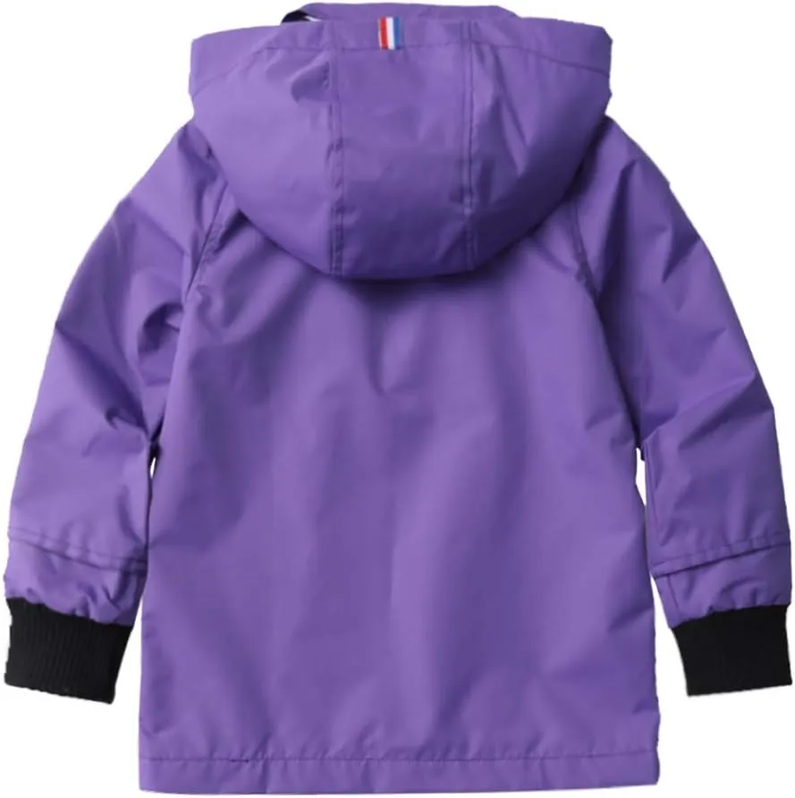 M2C Boys Girls Hooded Cotton Lined Rain Jacket Light Windbreaker