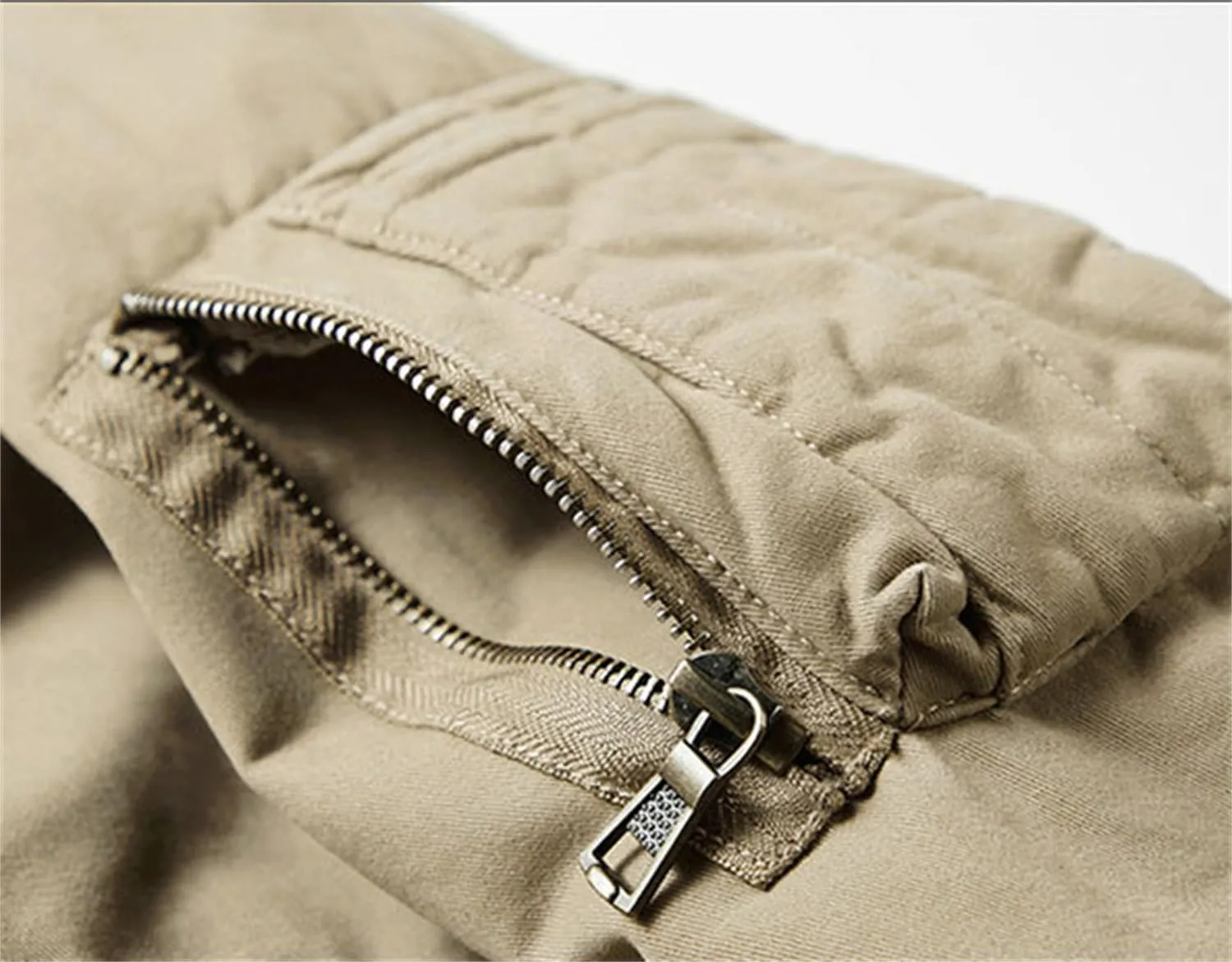 Men's Bomber Jacket Sherpa Fleece Lined Casual Spring Fall Windbreaker Coat with Pocket