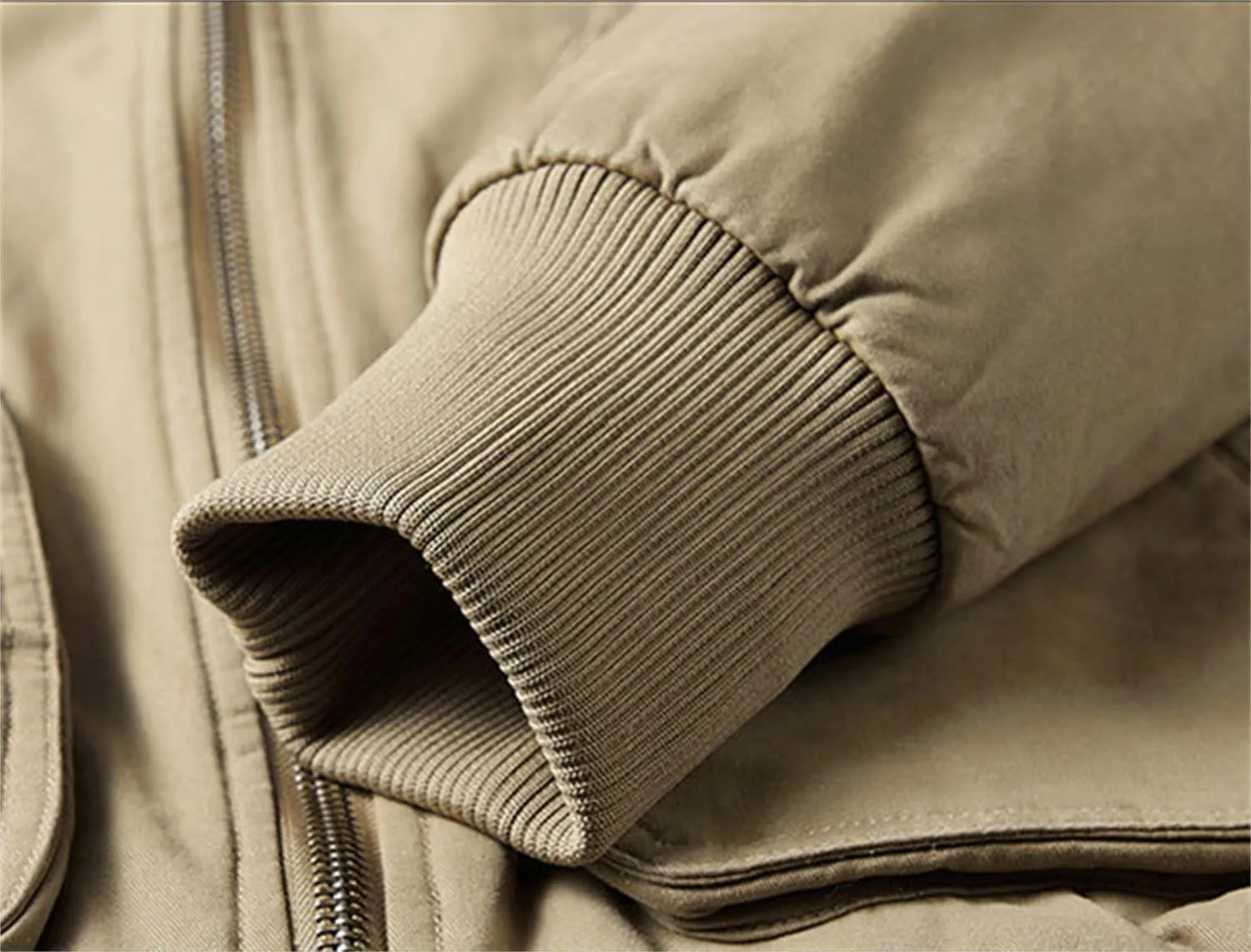 Men's Bomber Jacket Sherpa Fleece Lined Casual Spring Fall Windbreaker Coat with Pocket
