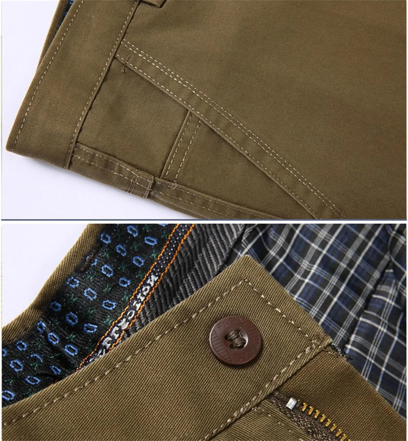 Men's Classic straight leg trousers autumn and winter thick business suit pants