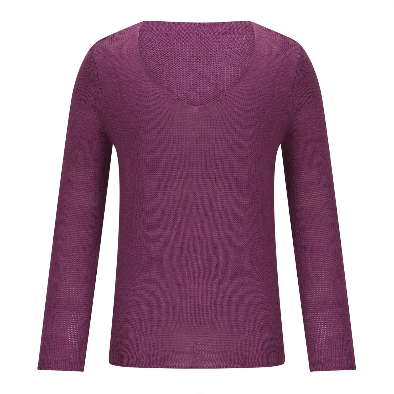 Mens Deep V Neck Sweater Slim Fit Lightweight Knitted Pullover Stylish Sweater Muscle Long Sleeve Low Cut Vneck Tee