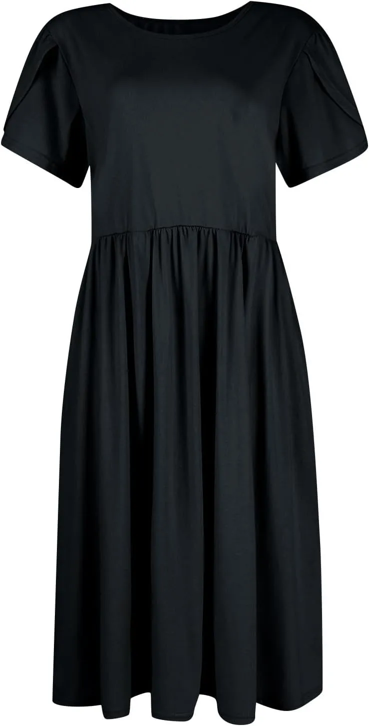 Midi Dresses for Women Short Sleeve Summer Casual Sundress A Line Wrap Elegant Crew Neck T Shirt Dress with Pockets