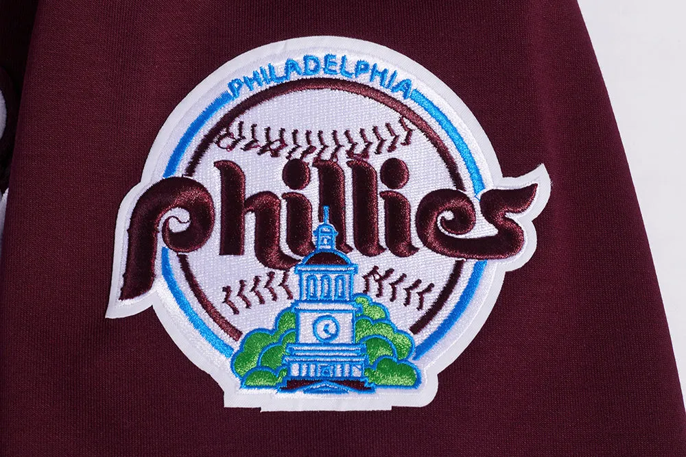 MLB PHILADELPHIA PHILLIES CLASSIC MEN'S WARM UP JACKET (WINE)
