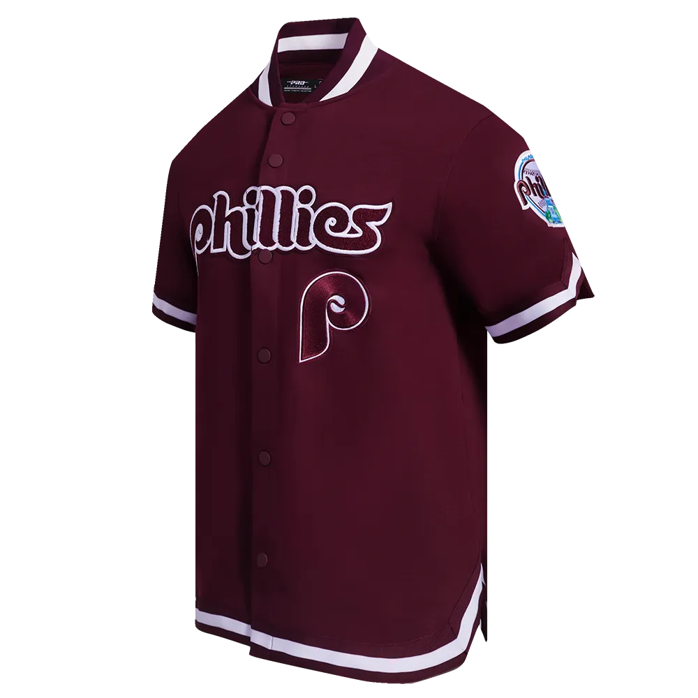 MLB PHILADELPHIA PHILLIES CLASSIC MEN'S WARM UP JACKET (WINE)