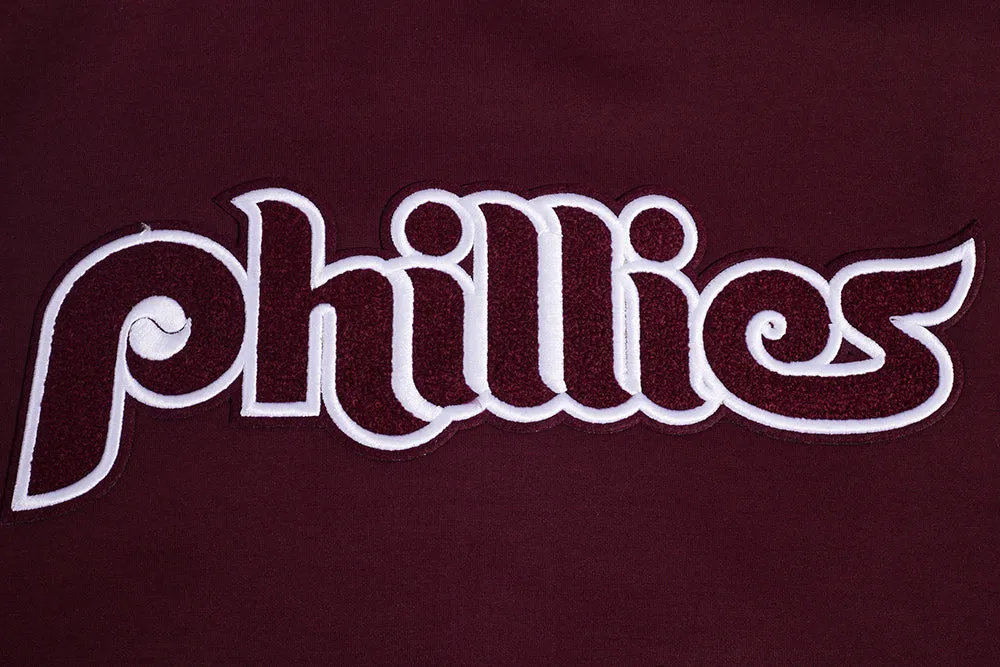 MLB PHILADELPHIA PHILLIES CLASSIC MEN'S WARM UP JACKET (WINE)