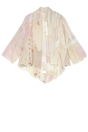 MOSAIC TILE PATCH KANTHA SWING JKT - mt1044-ivy -