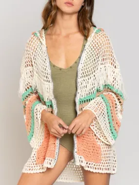 Open Weave Patterned Cardigan