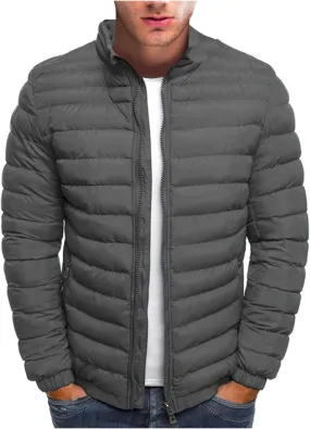 RTRDE Men's Light Puffer Jacket Winter Lightweight Jacket Warm Insulated Windproof Quilted Coat Down, M-2XL
