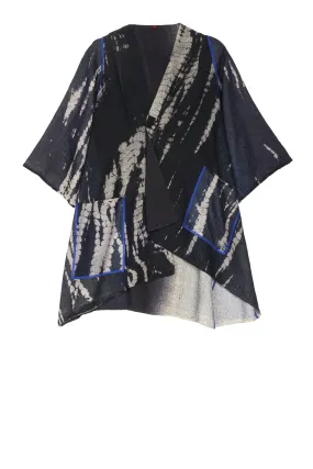 SERPENT PRINT KANTHA WRAP JKT - sp2031-blk -