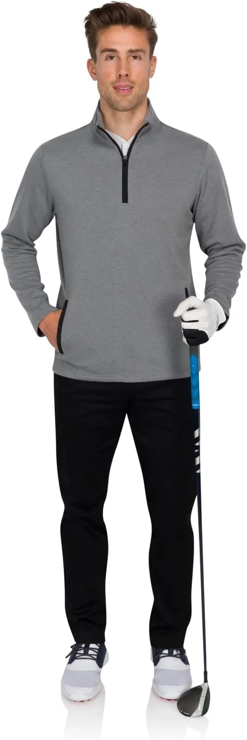 Three Sixty Six Men's Pullover Sweater - Dry Fit Breathable Half Zip Golf Jacket 4-Way Stretch Moisture Wicking & Anti-Odor