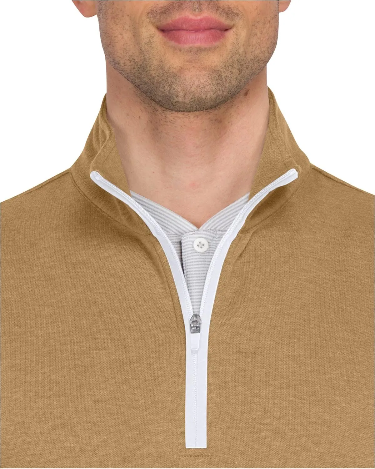 Three Sixty Six Men's Pullover Sweater - Dry Fit Breathable Half Zip Golf Jacket 4-Way Stretch Moisture Wicking & Anti-Odor