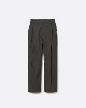 WASHER NYLON PINTUCK EASY TROUSERS .13【BUFFALO BROWN】